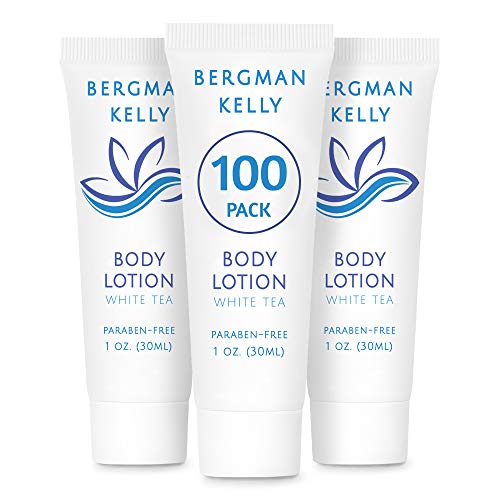 Book Cover BERGMAN KELLY Travel Size Lotion (1 fl oz, 100 PK, White Tea), Delight Your Guests with a Revitalizing and Refreshing Body Lotion, Quality Mini and Small Size Guest Hotel Toiletries in Bulk