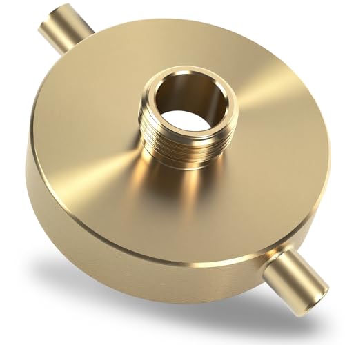 Happy Tree Brass Fire Hydrant Adapter with Pin Lug Brass Fire Equipment 2-1/2" NST (NH) Female x 3/4" GHT Male Brass Hydrant to Garden Hose Adapter