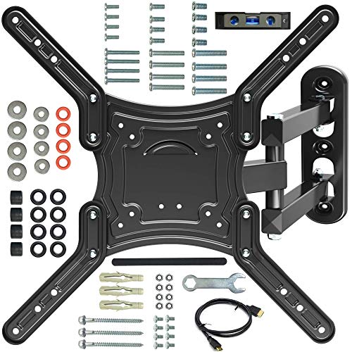Everstone TV Wall Mount Bracket Fits Most of 23"-55" TVs with 16" Tilting Swivel Extension Arm