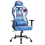 PC Gaming Chair Office Chair Desk Chair with Lumbar Support Arms Headrest High Back PU Leather Racing Chair Rolling Swivel Executive Computer Chair for Women Adults Girls,White