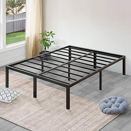 Book Cover SLEEPLACE 18 Inch High Profile Heavy Duty Steel Slat / Mattress Foundation / Bed Frame, California King