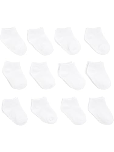 Simple Joys by Carter's Toddler Boys 12- Pack Sock Ankle, white, 4T/5T