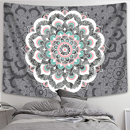 Book Cover Sunm Boutique Tapestry Wall Hanging Indian Mandala Tapestry Bohemian Tapestry Hippie Tapestry Psychedelic Tapestry Wall Decor Dorm Decor(Colorful,59.1