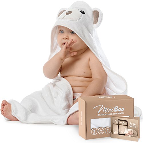 Book Cover Premium Ultra Soft Organic Bamboo Baby Hooded Towel with Unique Design - Hypoallergenic Baby Towels for Infant and Toddler - Suitable as Baby Gifts