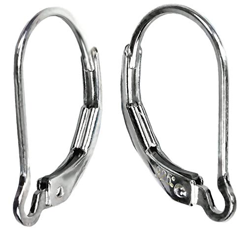 uGems 3-Pairs Sterling Silver Interchangeable Leverback Earring Findings