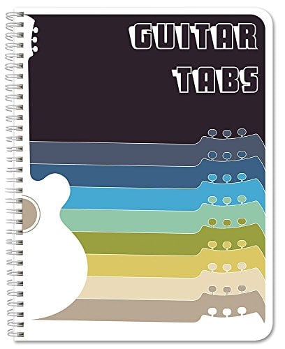 Book Cover BookFactory Guitar Tablature Notebook/Guitar Music Tabs Journal - 120 Pages, Wire-O, 8 1/2 x 11 Tablature Format (JOU-120-7CW-A(Guitar-Tabs))