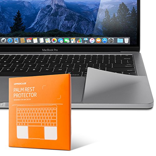 UPPERCASE Premium Palm Rest Protector Skin Cover Set for MacBook Pro 13" Released in 2016-2019 Only, Space Gray, Doesn't Fit MacBook Pro 13" 2020