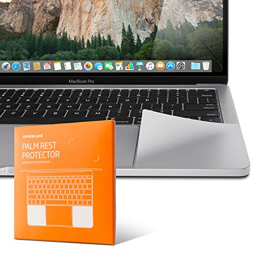 UPPERCASE Premium Palm Rest Protector Skin Cover Set for MacBook Pro 13" Released in 2016-2019 Only, Silver, Does Not Fit MacBook Pro 13" 2020