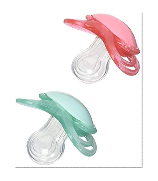 NUK Air Shield Advanced Orthodontic Pacifier, 6-18 Months, 4-Pack (Pink & Green)
