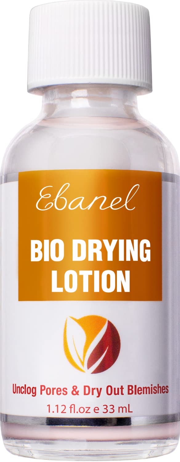 Book Cover Ebanel Acne Drying Lotion, Overnight Salicylic Acid and Sulfur Cystic Acne Spot Treatment for Face and Body, Pimple Cream Spot Treatment, Dries Out Pimples, Cysts, Blemishes, Zits, and Clogged Pores