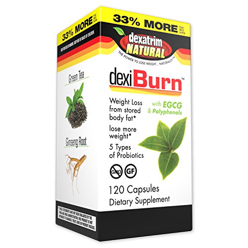 Dexatrim Natural dexiBurn- Weight Loss Pills that Burns Fat & Helps w/ Weight Management | Healthy Probiotics that Cleanse, Curb Appetite & Boost Metabolism (120-Count Bottle, 1 pack)