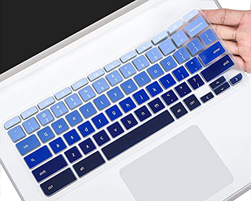 Keyboard Cover for Acer Chromebook Spin 11 311 C733 CP311 511 512/Chromebook 11 CB3-131 CB3-132 CP311 C738T CB5-132T/Chromebook Spin 713 CP713 R13 CB5-312T/Acer Chromebook 14 15 inch,Gradual Blue