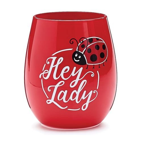 Burton & Burton Wine Glass Stemless Hey Lady