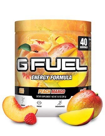 Book Cover G Fuel Peach Mango Tub (40 Servings) Elite Energy and Endurance Formula