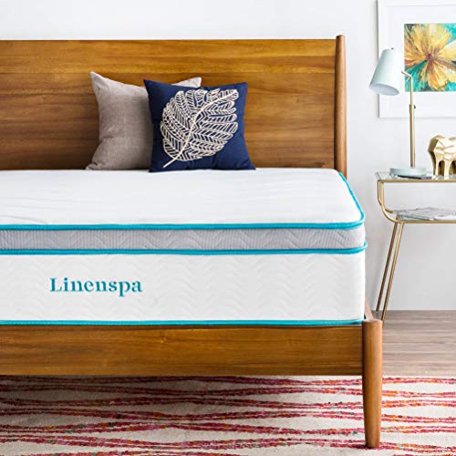 Linenspa 12 Inch Gel Memory Foam Hybrid Mattress - Ultra Plush - Individually Encased Coils - Sleeps Cooler Than Regular Memory Foam - Edge Support - Quilted Foam Cover - King