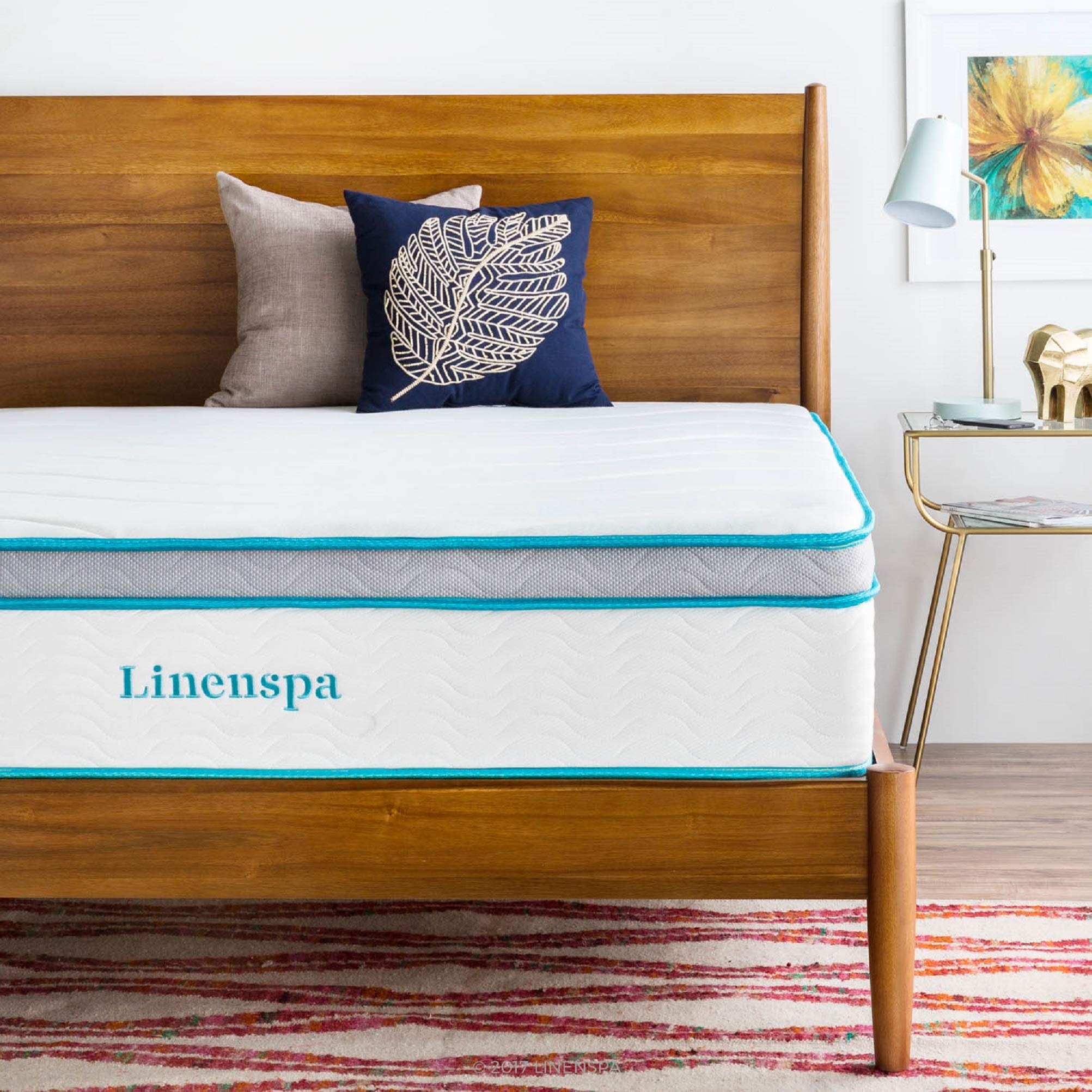 Book Cover LINENSPA 12 Inch Gel Memory Foam Hybrid Mattress - Ultra Plush - Individually Encased Coils - Sleeps Cooler Than Regular Memory Foam - Edge Support - Quilted Foam Cover - Queen Queen 12 Inch Mattress Only