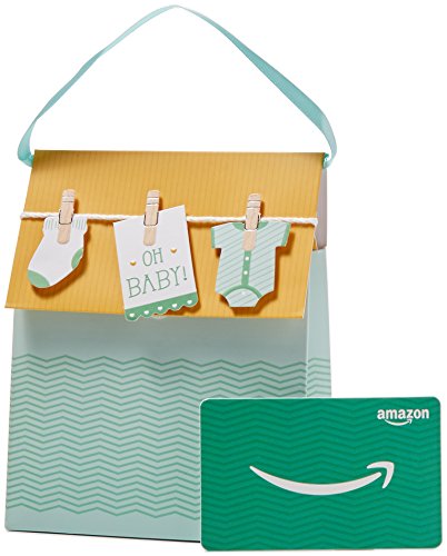 Book Cover Amazon.com Gift Card in a Baby Onesies Gift Bag