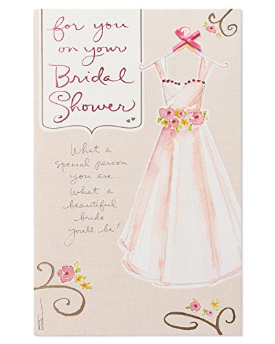 Book Cover American Greetings Dress Happy Bridal Shower Wedding Card with Ribbon and Foil