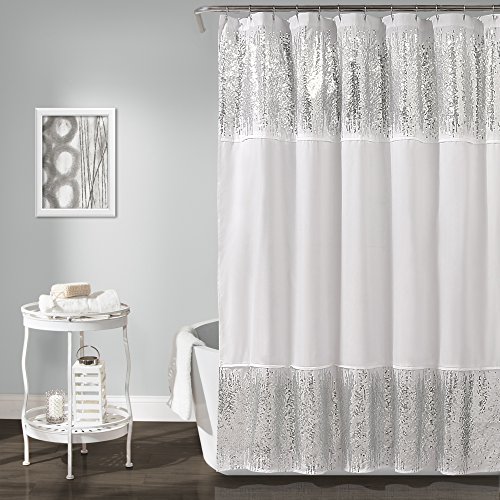Book Cover Lush Decor Décor Shimmer Sequins Shower Curtain, 70