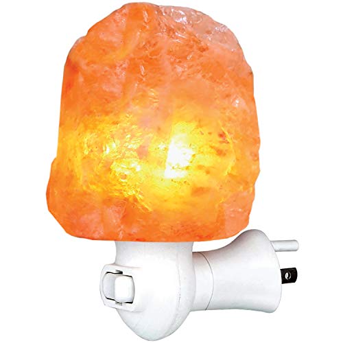 Himalayan Rock Salt Lamp Night Light Natural Hand Carved Pure Authentic Pink Salt Crystals from Pakistan use in Bedroom Family Room Hallway Office by My Perfect Nights