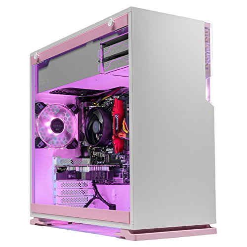 Book Cover [Limited Pink Edition] SkyTech Venus Desktop Gaming Computer PC (Ryzen 3 1200, GTX 1050 Ti 4GB, 8GB DDR4, 1TB HDD, 500 Watts PSU, Win 10 Home, RGB Silent Fans) (GTX 1050 TI | 8GB | No SSD)