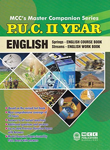 English 2nd Puc Guide (Springs English course Book Streams English work Book) [Paperback] Mcc Publication [Paperback] Mcc Publication [Paperback] Mcc ... Mcc Publication [Paperback] Mcc Publication