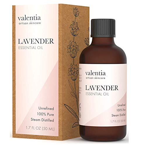 Valentia Lavender Oil 1.7 Ounce Made in USA | Lavender Essential Oil for Skin and Hair Growth | Pure Therapeutic Grade Lavender Essential Oils for diffusers aromatherapy, Stress Relief & Relaxation