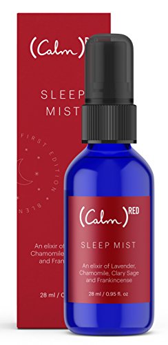 Book Cover Calm - Sleep Mist Spray RED | Lavender Pillow Spray with Essential Oils - for Relief, Relaxation, Energy, Stress & Calming - 28ml