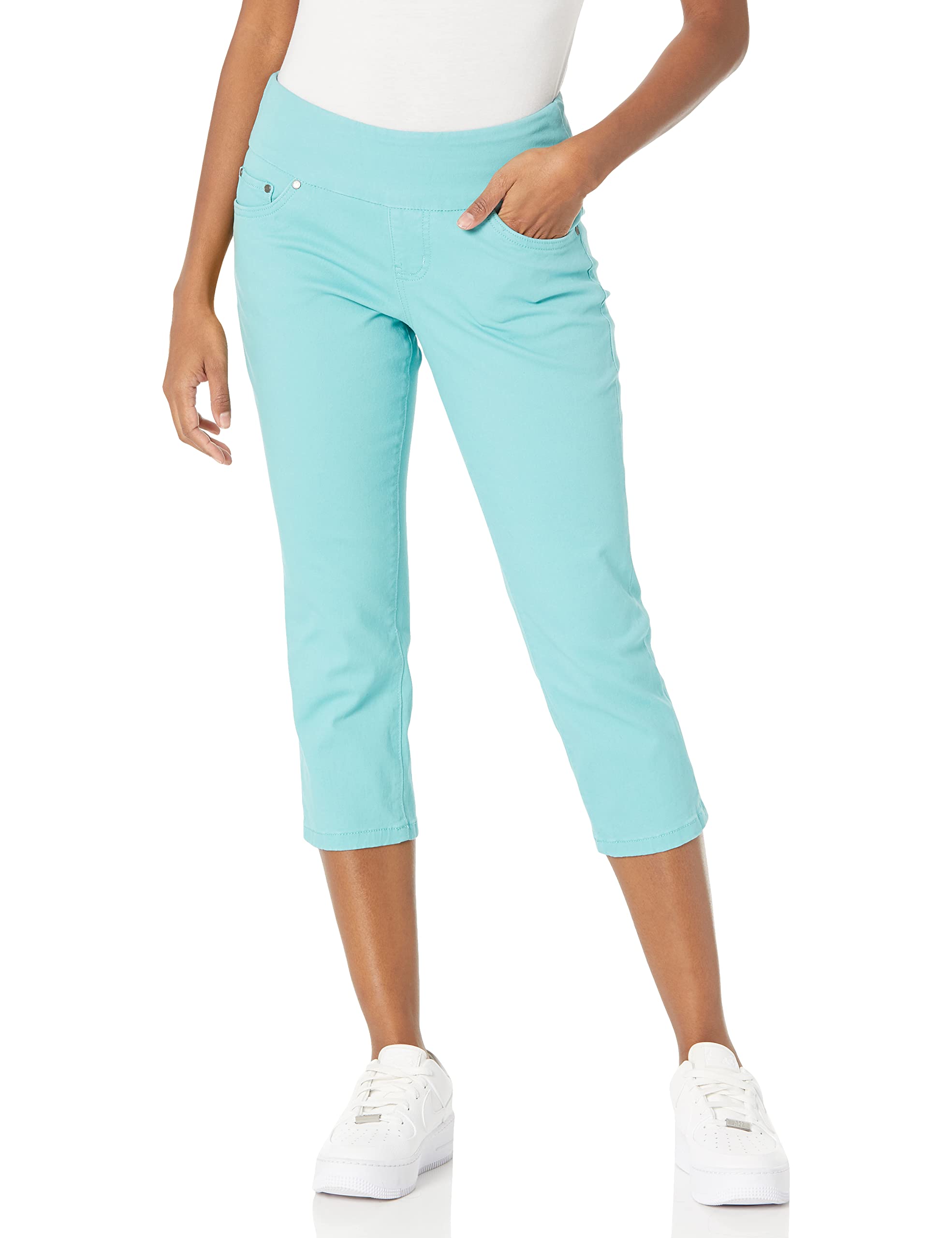 Jag Jeans Women's Petite Peri Straight Pull on Crop