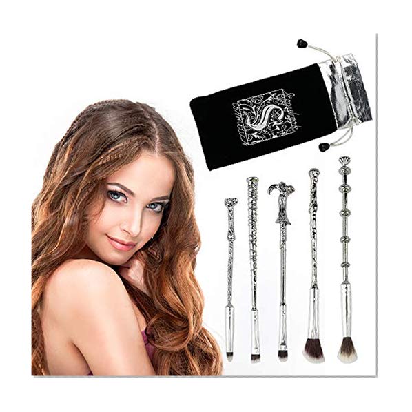 Book Cover La Sante Wizard Wand Potter Makeup Brushes with Gift Bag for Makeup 5pcs Magic Eye Shadow Eyeliner Blending Pencil Lip Brush Beauty Tools