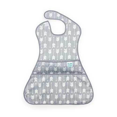 Bumkins SuperSized SuperBib, Oversized Baby Bib, Waterproof, Washable, Stain and Odor Resistant, 6-24 Months - Arrows