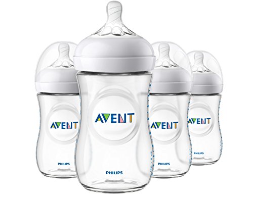Philips Avent Natural Baby Bottle, Clear, 9 Ounce, 4 Pack, SCF013/47