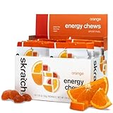 SKRATCH LABS Sport Energy Chews - Natural, Developed for Athletes and Sports Performance, Gluten Free, Dairy Free, Vegan (Orange), 10 x 50g