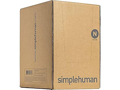 Book Cover simplehuman Code N Custom Fit Drawstring Trash Bags, 45-50 Liter / 12-13 Gallon, White, 200 Count