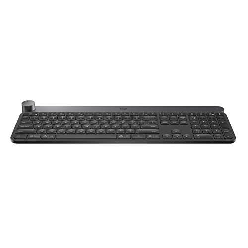 Book Cover Logitech Craft Advanced Wireless Keyboard with Creative Input Dial and Backlit Keys, Dark grey and aluminum