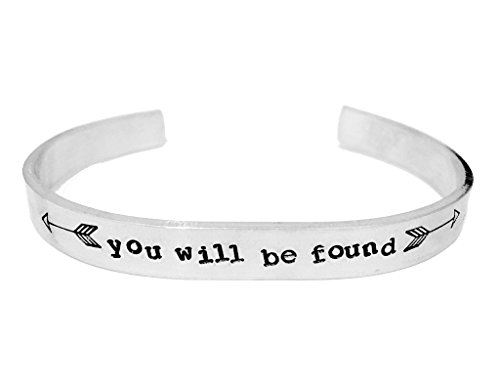 Book Cover Theatre Nerds 'You Will Be Found' Dear Evan Hansen Broadway Musical Inspired Aluminum Cuff Bracelet