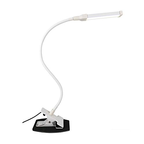 Book Cover Ganeed LED Desk Lamp,Eye-Caring Table Light,Dimmable Office Lamp,Book Light for Kids,360Â°Flexible Sturdy Gooseneck Lamp,4W Engery-Efficient,Clip on Headboard Reading Lights for Books in Bed(White)