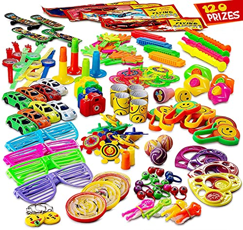 Reca 120 Kids Prizes Party Favors for Kids Party, Birthday Party Toy Assortment , Teachers and Parents Rewards, Carnival Prizes, Pinata Fillers , Stocking Stuffers