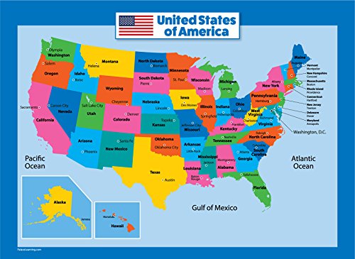 USA Map (18 x 24, LAMINATED)
