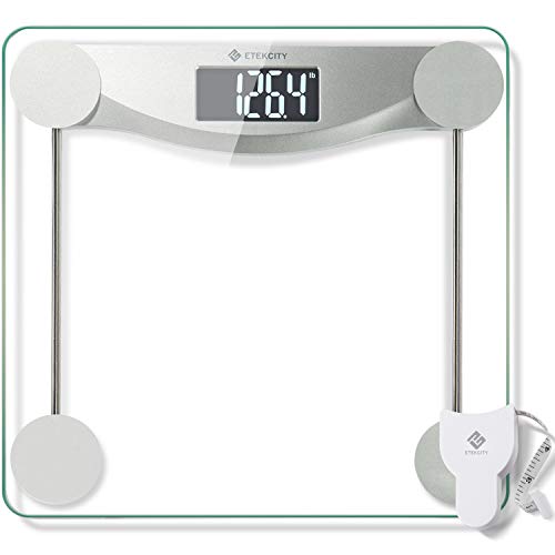 Etekcity Digital Body Weight Bathroom Scale with Step-On Technology, 440 Pounds, Body Tape Measure Included