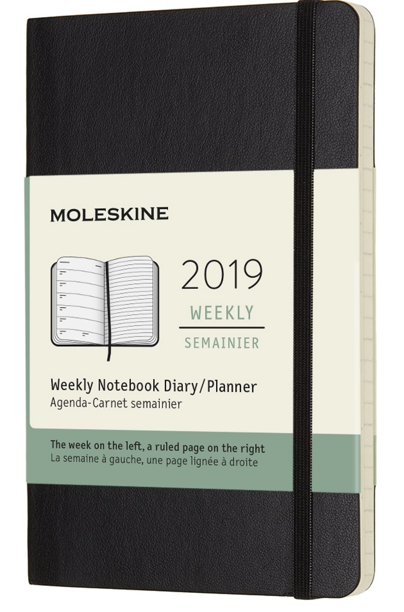 Book Cover Moleskine Classic 12 Month 2019 Weekly Planner, Soft Cover, Pocket (3.5