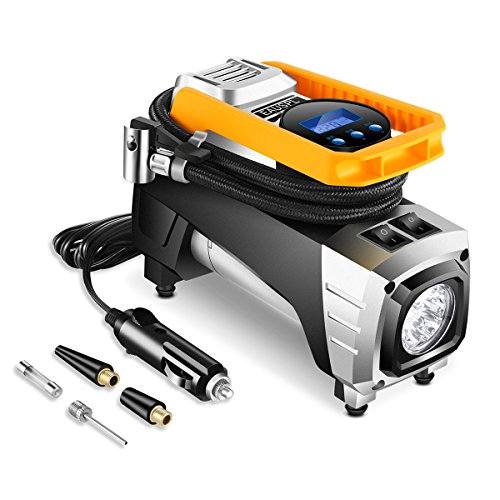 EAUSPL Auto Portable Air Compressor Tire Inflator, Digital Air Compressor Pump for car Tires, 12V Tire Pump for Car, Truck, Bicycle, RV and Other Inflatables
