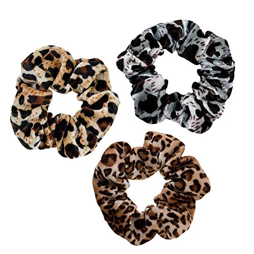 3pcs Set Kit Lot Pack of Velvet Ponytail Holders Hairstyling Scrunchies Hairbands Hair Bands Hairdos Bobbles