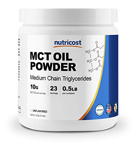 Nutricost Premium MCT Oil Powder .5LBS - Best for Keto, Ketosis, and Ketogenic Diets - Zero Net Carbs - Made in The USA, Non-GMO and Gluten Free