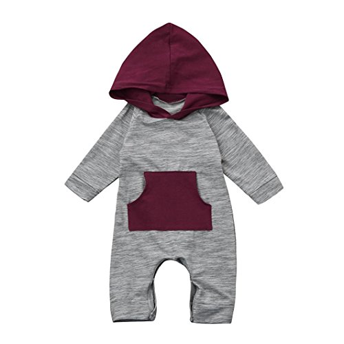 Sharemen Baby Boy Girl Cute Hooded Romper Bodysuit Clothes