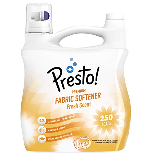 Amazon Brand - Presto! Concentrated Fabric Softener, Fresh Scent, 250 Loads, 100 Fl Oz