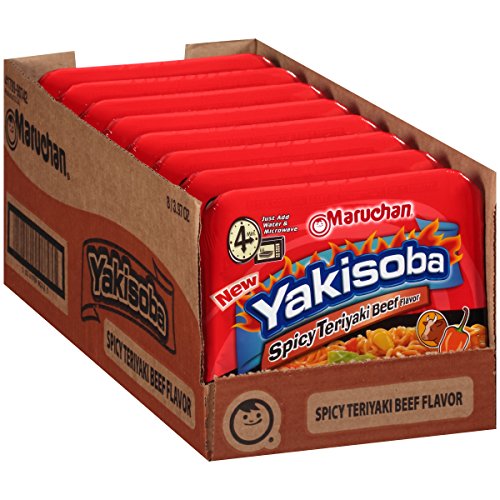 Maruchan Yakisoba Spicy Teriyaki Beef, 3.97 Oz, Pack of 8