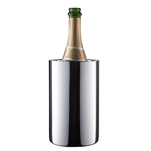 Enoluxe Wine Chiller Bucket - Champagne Bucket - Elegant White Wine Bucket or Champagne Chiller for All 750 ml Bottles - Insulated Wine Cooler Bucket to Keep Wine Cold (Stainless Steel)