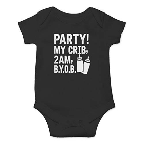 AW Fashions Party! My Crib, 2 AM, B.Y.O.B. Cute Novelty Funny Infant One-piece Baby Bodysuit