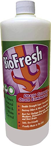 Book Cover BioFresh - Enzyme Drain Cleaner & Odor Eliminator. Deodorizes and Unclogs Smelly Garbage Disposals, Washing Machines and Slow Drains. Super concentrate w/Pleasant Fragrance (32oz)